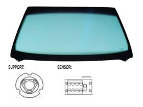 JUMASA V3030540 - PARABRISAS VERDE CONTROL SOLAR SERIGRAFIADO BASE ESPEJO SENS