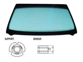 JUMASA V3350550 - PARABRISAS VERDE DIFUMINADO VERDE CONTROL SOLAR SERIGRAFIADO