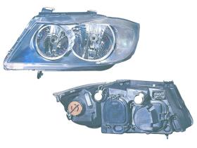 JUMASA 38310545 - FARO IZQUIERDO ELECTRICO CON MOTOR/BASE NEGRA H7+H7+PY21W+W5