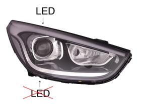 JUMASA 38341674 - FARO DERECHO LED ELECTRICO HIR2+PY21W BASE NEGRA TIPO SAM 20