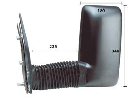 JUMASA 54111695 - ESPEJO IZQUIERDO CON ANGULO MUERTO, MANUAL, CONVEXO, BRAZO L