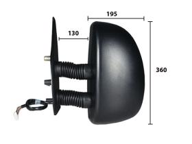 JUMASA 54113511 - ESPEJO IZQUIERDO CON ANGULO MUERTO, MANUAL, CONVEXO, BRAZO L