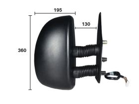 JUMASA 54123511 - ESPEJO DERECHO CON ANGULO MUERTO, MANUAL, CONVEXO, BRAZO LAR