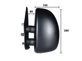 JUMASA 54013511 - ESPEJO IZQUIERDO CON ANGULO MUERTO, MANUAL, CONVEXO, BRAZO C