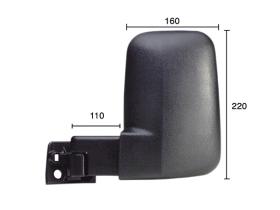 JUMASA 54211540 - ESPEJO IZQUIERDO, COMPLETO, MANUAL, CONVEXO, BRAZO CORTO, 11