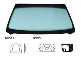 JUMASA V3033097 - PARABRISAS VERDE CONTROL SOLAR SERIGRAFIADO BASE ESPEJO SENS