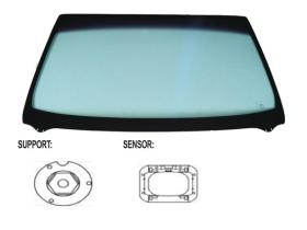 JUMASA V3301562 - PARABRISAS VERDE CONTROL SOLAR SERIGRAFIA SUPERIOR 16CM MODI