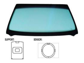 JUMASA V3304084 - PARABRISAS VERDE CONTROL SOLAR SERIGRAFIADO BASE ESPEJO SENS