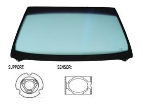 JUMASA V3310552 - PARABRISAS VERDE CONTROL SOLAR SERIGRAFIADO BASE ESPEJO SENS