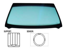 JUMASA V3332055 - PARABRISAS VERDE DIFUMINADO AZUL CONTROL SOLAR SERIGRAFIA MO