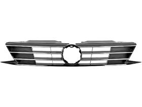 JUMASA 21005579 - REJILLA FRENTE CROMADA/NEGRA VOLKSWAGEN JETTA IV (5C6) (09/2